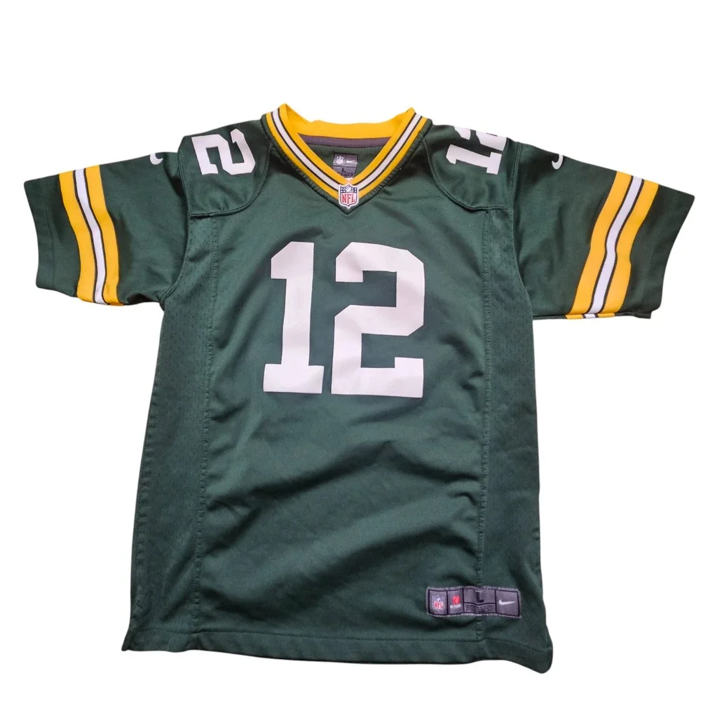 Nike Green Jersey with V-neck and Short Sleeves - Picture 6 of 10